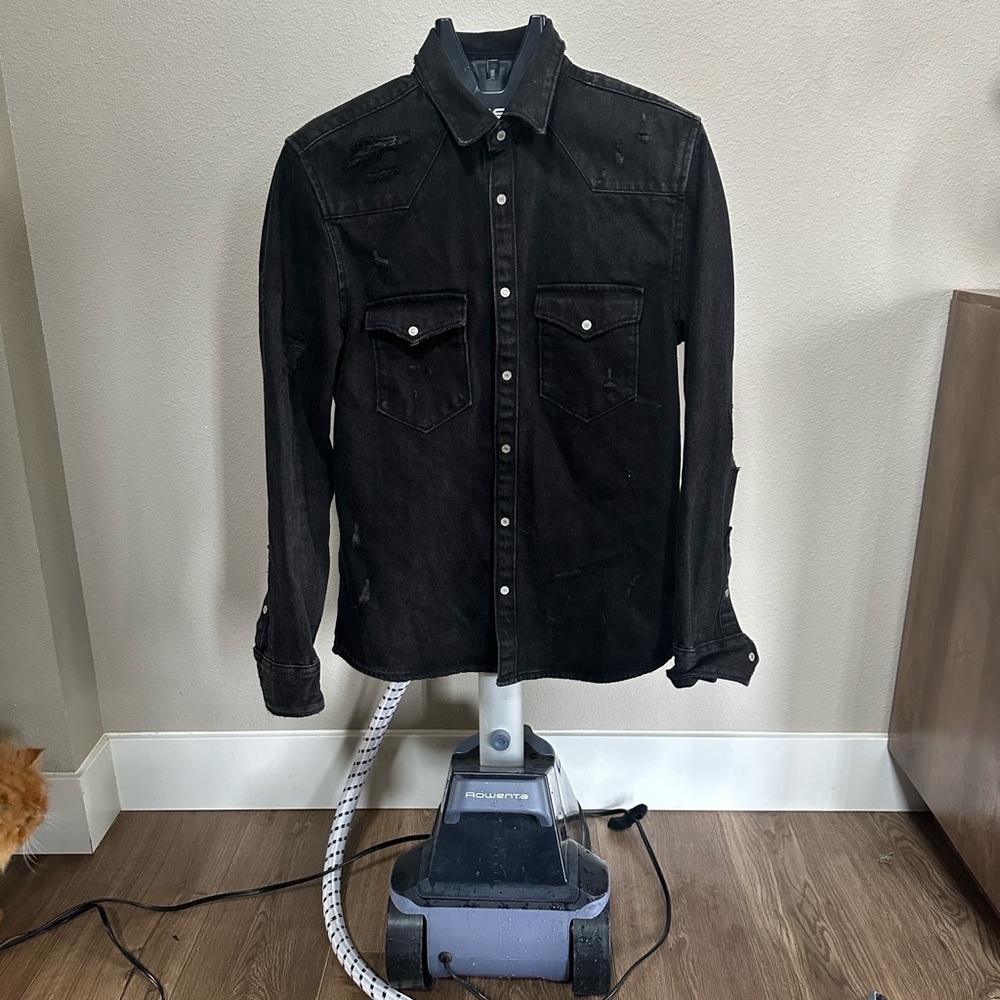 Zara Black Slim Fit denim shirt